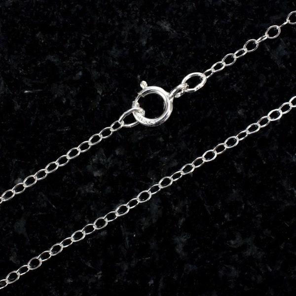 ANY LENGTH .925 Sterling Silver Cable Chain Necklace