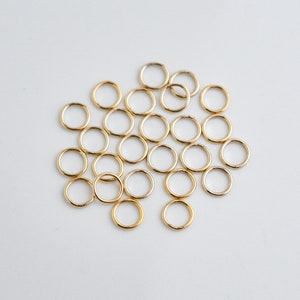 25 Pcs - 14K Gold Filled 6mm CLOSED Jump Rings 20.5ga, Made in USA, A112