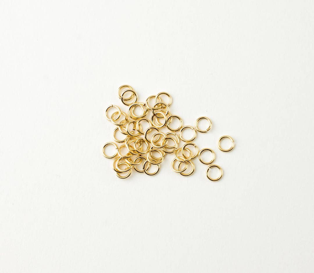 50pcs 14K Gold Filled 5mm Open Jump Rings – 20 Gauge – Made In USA GF13
