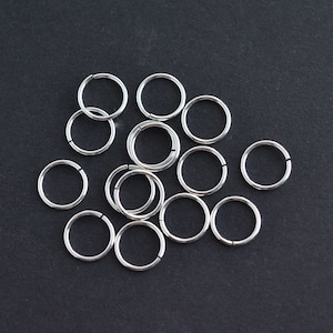 50pcs - .925 Sterling Silver 7mm Open Jump Rings 20.5ga, Made in USA, A109