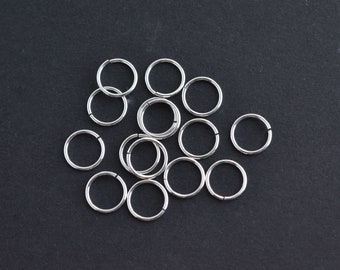 50pcs - .925 Sterling Silver 7mm Open Jump Rings 20.5ga, Made in USA, A109
