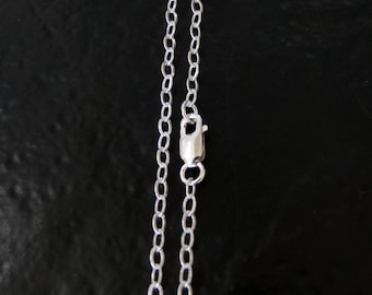 30 Inch Sterling Silver 2.3mm Round Flat Cable Chain Necklace, MADE in USA/ITALY, C43