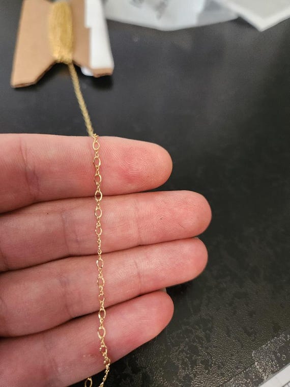 14 Inch Gold Filled Figure Chain Necklace With Clasp, C9