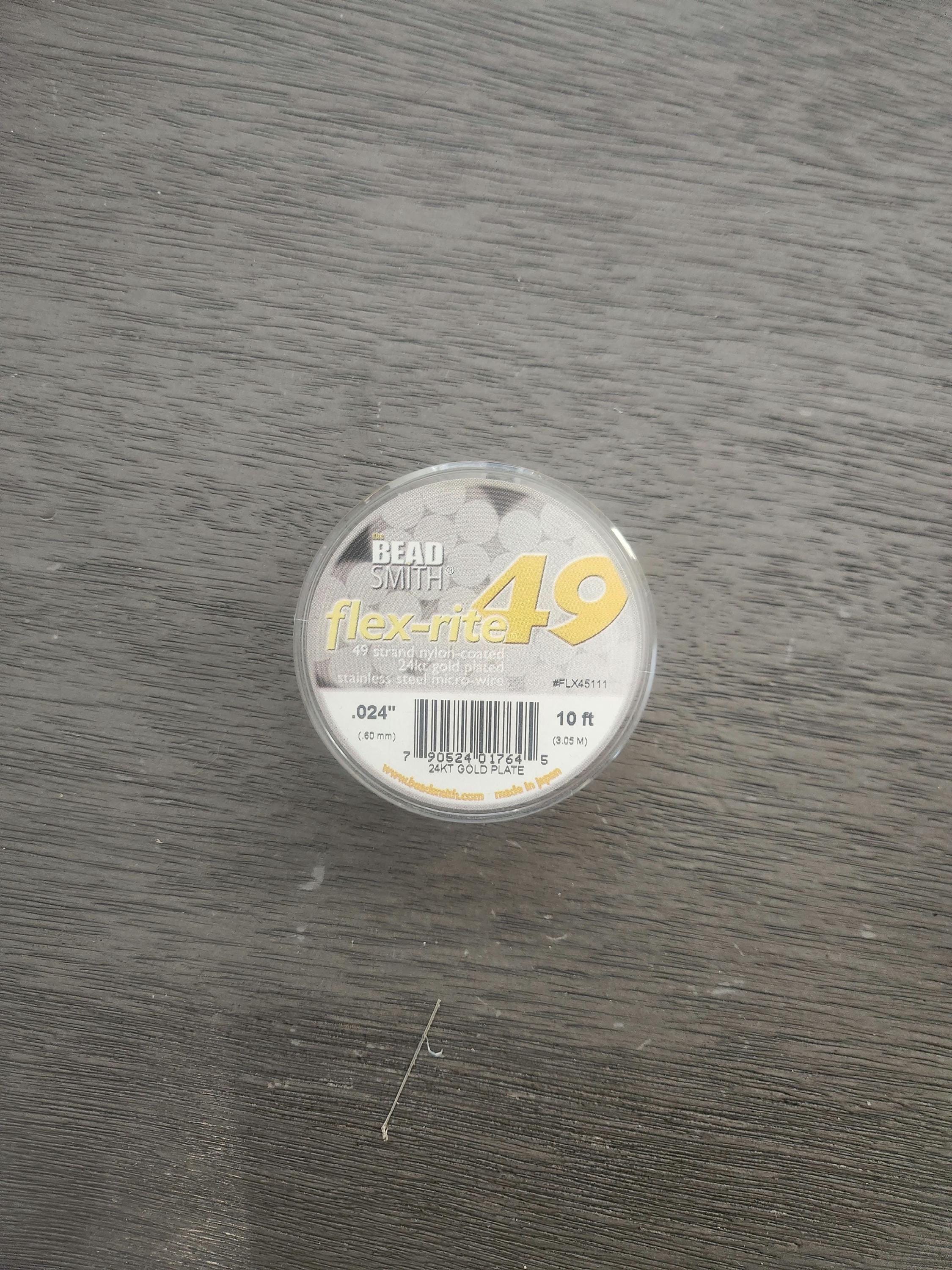Flexrite 49 Strand 24k Gold Plated Nylon Coated Stainless Steel