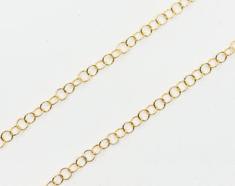 3 Feet 14k Gold Filled Cable Chain (3.6mm) - Made in USA, SG70