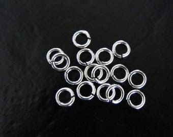 50pcs - .925 Sterling Silver 5mm Open Jump Rings 18ga, Made in USA, SS34