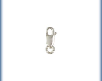 Sterling Silver Lobster Clasps 2.7x7mm, Made in Italy, D9