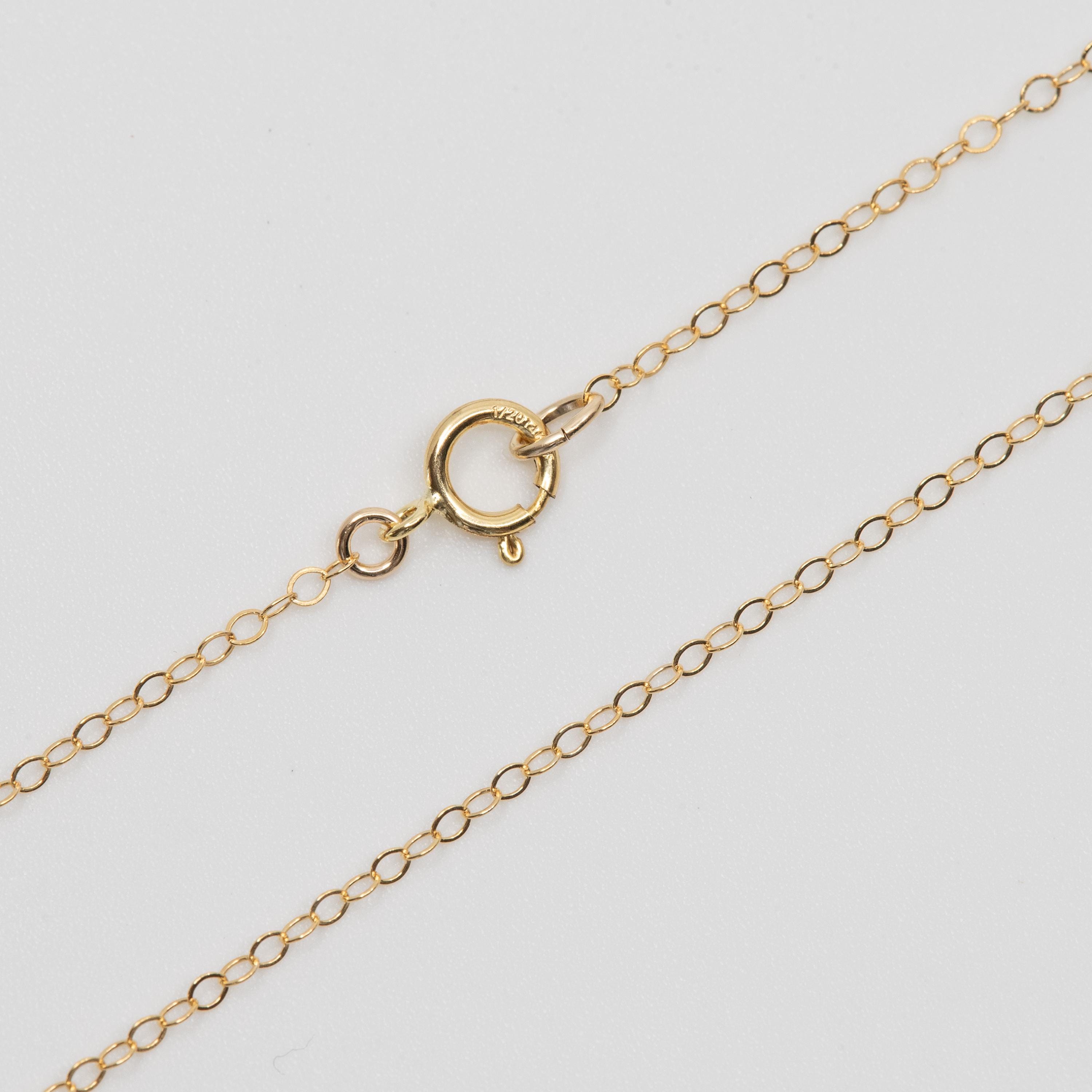 Collier chaîne forçat toute longueur en or 14 carats
