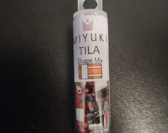Miyuki Tila Beads Mix Royal Flush 7.2 Grams, The Beadsmith, Made In Japan, T458