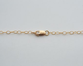 Collier de chaîne de câble rempli d’or 16 pouces - 3x2mm - Longueurs personnalisées disponibles, Fabriqué aux États-Unis / Italie, B4