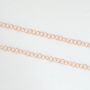 3 Feet Rose Gold Filled 3.4mm Cable Chain By The Foot - Custom Lengths Available, Made in USA, B19