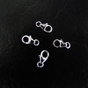 Sterling Silver Trigger Lobster Clasps 9mm Made in Italy SS4a