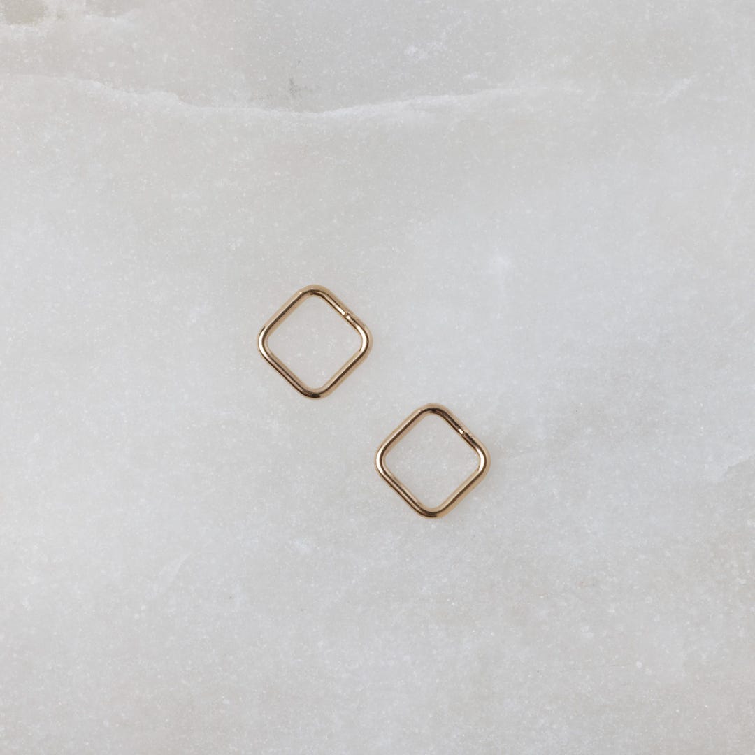 4pcs - 14K Gold Filled 6mm Closed Square Jump Rings 20.5ga, Made in USA ...