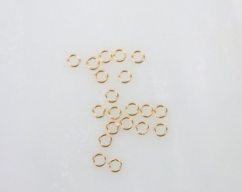 25 Pcs - 14K Gold Filled 3mm CLOSED Jump Rings 22ga, Made in USA, GF15
