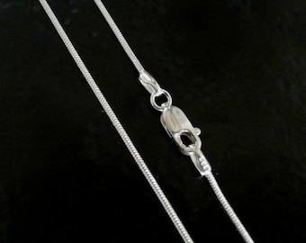 36 Inch - Sterling Silver Snake Chain 1mm Necklace