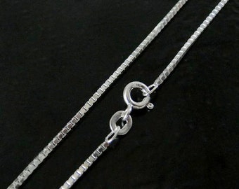 20 Inch - Sterling Silver 1.1mm Box Chain Necklace