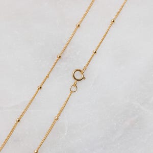 Collana con catena satellitare riempita d'oro da 18 pollici da 1 mm con sfere da 1,9 mm