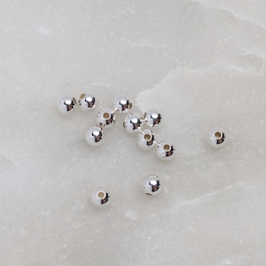 3mm .925 Sterling Silver Seamless Beads, SS30