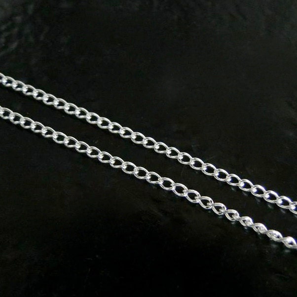 30 Inch Sterling Silver Curb Chain Necklace Custom Lengths - Etsy