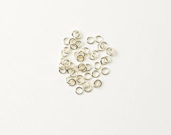 100pcs - .925 Sterling Silver 4mm Open Jump Rings 20 ga, Made in India, SS10