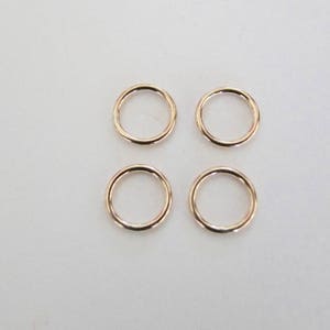 4 Pcs 8.5mm Circle Link, Closed Connector 14K Gold Filled, MADE IN USA, GF18
