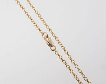 40 Inch 14K Gold Filled Oval Cable Chain Necklace with Lobster Clasp, C5