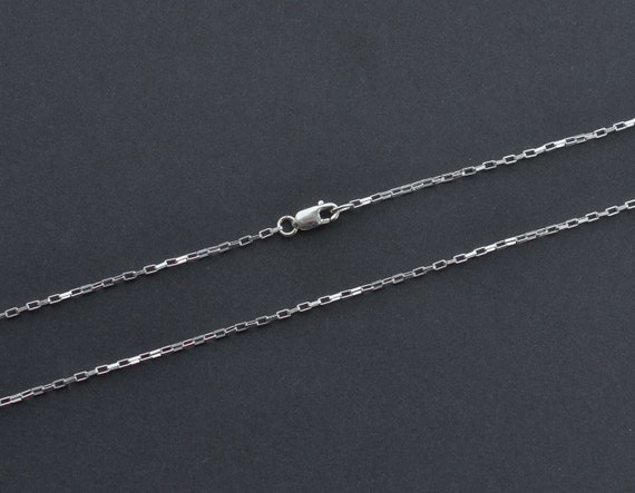 22 Inch - Sterling Silver 2x1.3mm Drawn Box Chain Necklace With