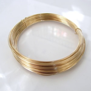 Gold Filled Round Half Hard Wire - 16, 18, 20, 22, 24, 26, 28 gauge, Made in USA