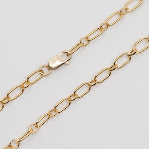32 Inch Gold Filled Long and Short 6x3.4mm Necklace With Gold Filled Lobster Clasp - Custom Lengths Available, C14