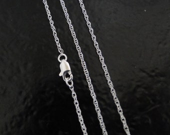 36 Inch - Sterling Silver 1.3mm Rope Chain With Clasp - Custom Lengths Available, C62