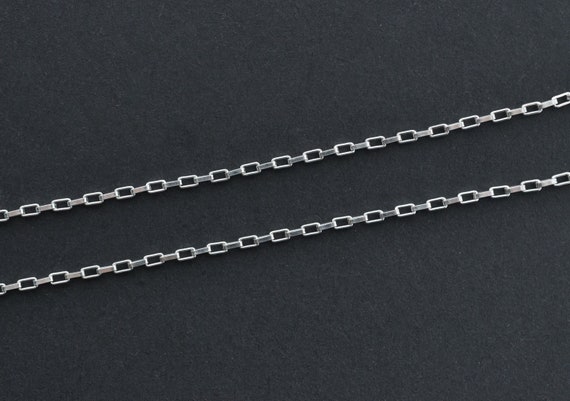 3 mm box necklace chain stainless steel 22 inches long lobster closure