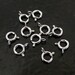 20 Pcs - .925 Sterling Silver 5mm Spring Ring Clasp, Made in Italy, SS1 