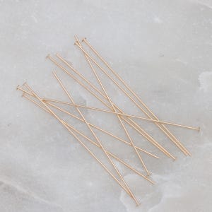 14k Gold Filled 1.5 inch 24 Gauge Flat Headpins, Made in USA, GF29