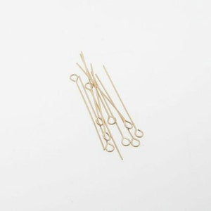 10pcs - 14k Gold Filled 1 inch 24g Eye pins, Made in USA, GF35