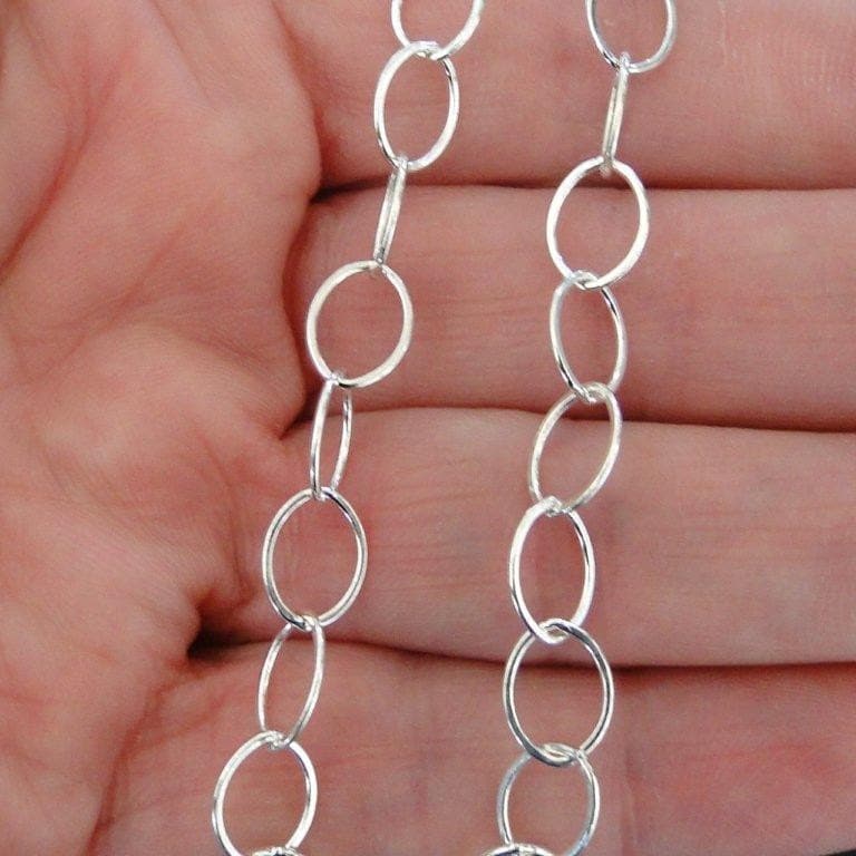 Any Length Sterling Silver Chain With Lobster Clasp - 8.8x6.6mm