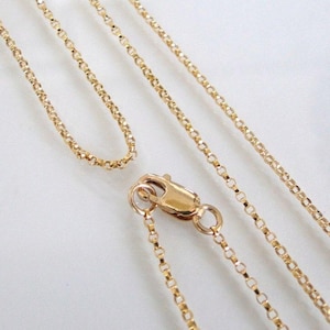 24 Inch 14K Gold Filled 1.1mm Rolo Chain With Lobster Clasp - All Lengths Available, C24