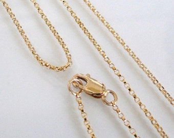 36 INCH Necklace with Lobster Clasp Strong Goldfilled Rolo Chain Necklace for layering Gold 2mm Rolo Chain charms and pendants