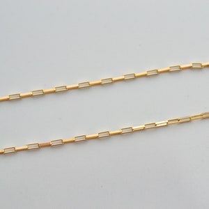 10 Feet 14K Gold Filled 3x1.25mm Elongated Box Chain By The Foot, Made in USA, B9