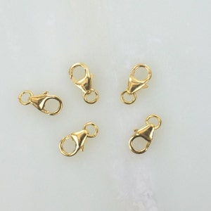 14K Gold Filled Trigger Lobster Clasps 9mm Made in Italy GF6