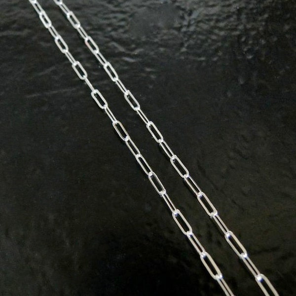 3 Feet Sterling Silver 5x2mm Drawn Cable Chain By The Foot - Custom Lengths Available, C47