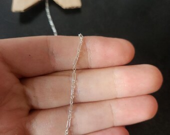 3 Feet Sterling Silver Long and Short Chain by the Foot 3 Feet Sterling Silver Long and Short Chain by the Foot