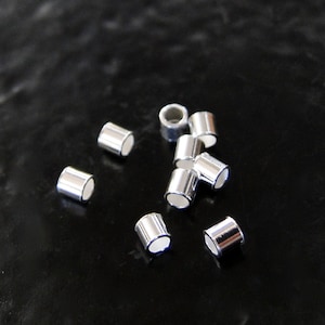 Sterling Silber Quetschperlen 2 x 2 mm, Made in China, SS27
