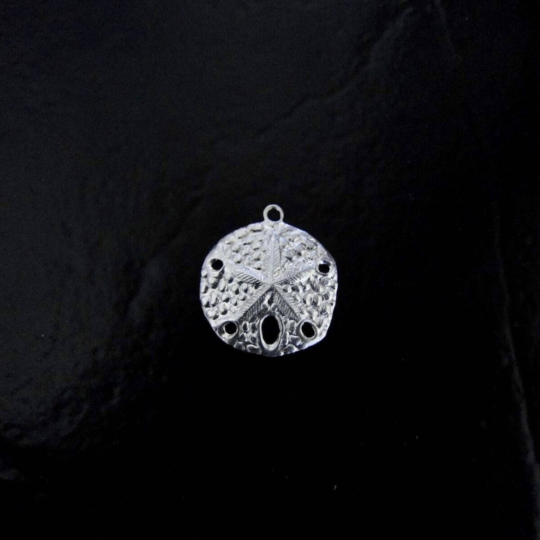 DUR Ciondolo e orecchini a forma di stella marina con catena a sfere in argento | vera sabbia da spiaggia e argento sterling 925 | catena in argento sterling 925 | P2826