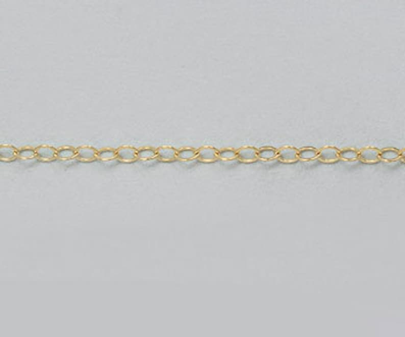 14K Solid Gold 1.3mm Cable Chain Made in USA SG4 Etsy