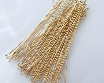 10pcs - 14k Gold Filled 1.5 inch 26ga Flat Headpins, Made in USA, GF31