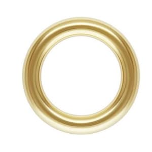 May include: A gold-colored ring with a smooth, rounded surface.