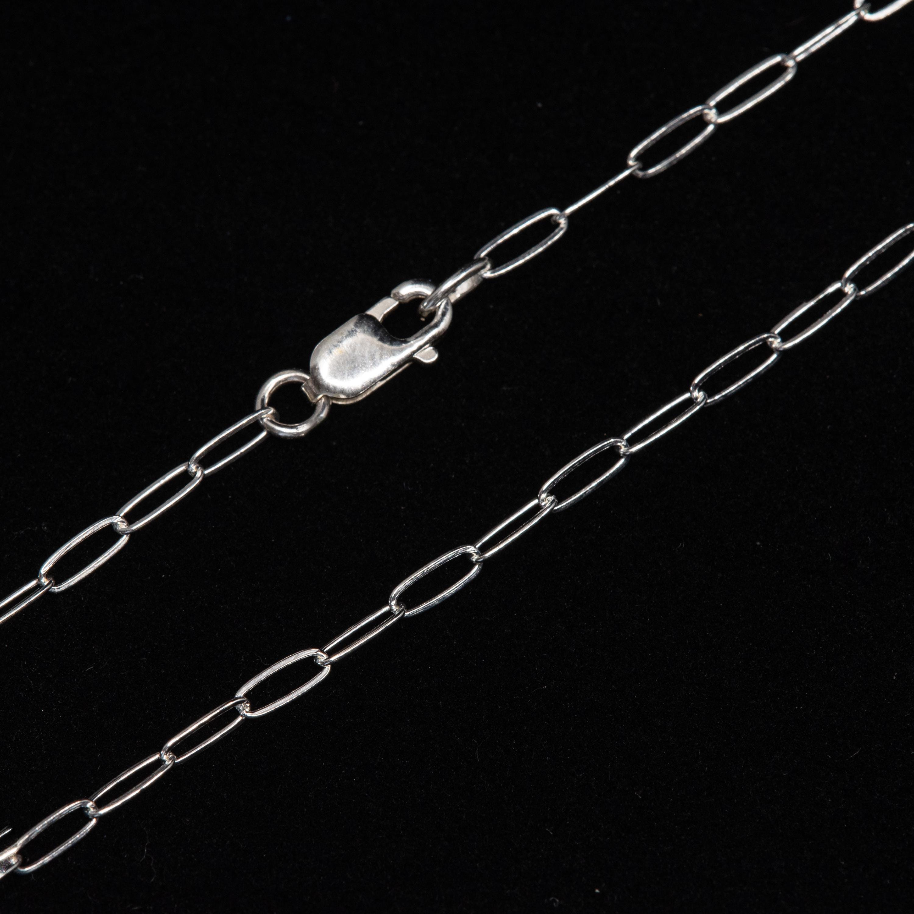 Any Length Sterling Silver 5x2mm Drawn Cable Chain Necklace With