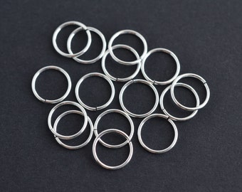 100pcs - .925 Sterling Silver 9mm Open Jump Rings 20.5ga, Made in USA, A111