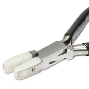 Round Nose Nylon Jaw Pliers, Tip Length: 0.78in /20mm, Tapered
