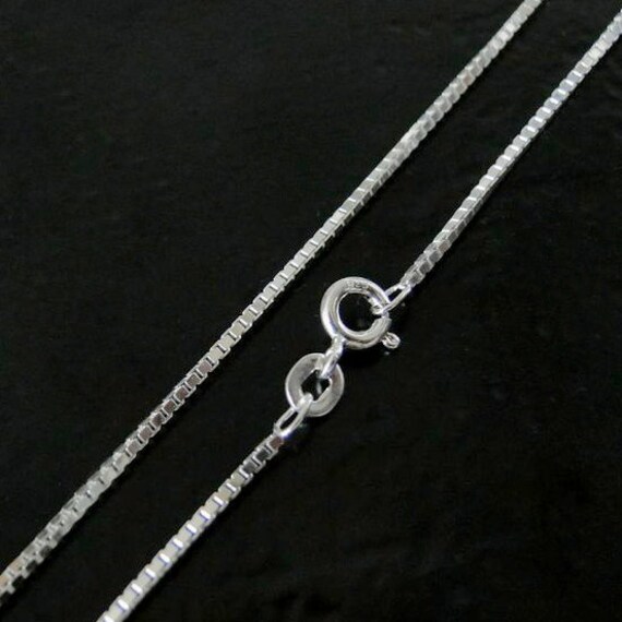 30 Inch Sterling Silver 1.1mm Box Chain Necklace Etsy